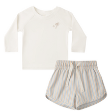 Load image into Gallery viewer, Blue & Butterscotch Stripe Swim Set