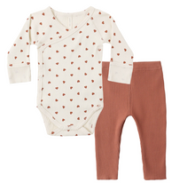 Load image into Gallery viewer, Red Hearts Side Snap Bodysuit