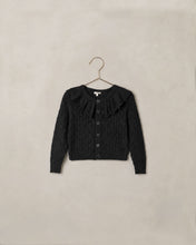 Load image into Gallery viewer, Black Ruffle Cardigan Sweater