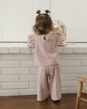 Load image into Gallery viewer, Mulberry Stripe Ruffle Cozy Set