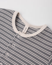 Load image into Gallery viewer, Slate Micro-Stripe Ribbed Jumpsuit