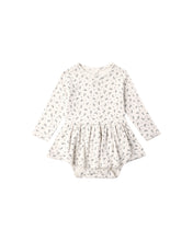 Load image into Gallery viewer, Blue Ditsy Pointelle Skirted Bodysuit