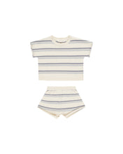 Load image into Gallery viewer, Blue Stripe Relaxed Summer Knit Set