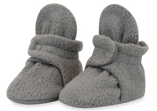 Load image into Gallery viewer, Charcoal Grey Fleece Booties