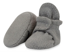 Load image into Gallery viewer, Charcoal Grey Fleece Booties