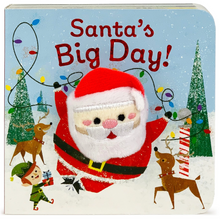 Load image into Gallery viewer, Santa's Big Day Finger Puppet Book