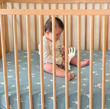 Load image into Gallery viewer, Giraffe Moss Bamboo Crib Sheet