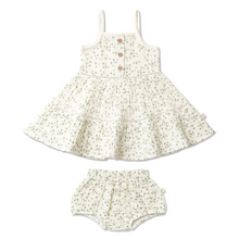 Load image into Gallery viewer, Petals Organic Cotton Buttoned Tiered Dress