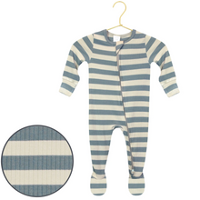 Load image into Gallery viewer, Lincoln Ribbed Zipper Footie