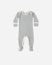 Load image into Gallery viewer, Ocean Micro-Stripe Footie