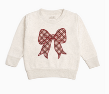 Load image into Gallery viewer, Christmas Plaid Bow Sweatshirt