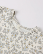 Load image into Gallery viewer, Blue Floral Bamboo Short Sleeve Pajama Set