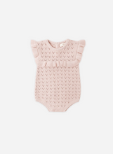 Load image into Gallery viewer, Blush Pointelle Ruffle Romper