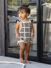 Load image into Gallery viewer, Abstract Crochet Romper