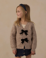 Load image into Gallery viewer, Heathered Stone Bow Cardigan