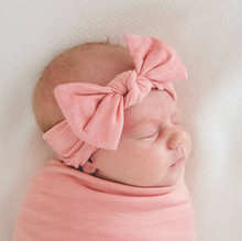 Load image into Gallery viewer, Copper Pearl Knit Headband Bow