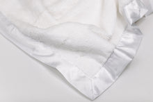 Load image into Gallery viewer, White Satin Border Receiving Blanket