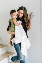 Load image into Gallery viewer, White Satin Border Receiving Blanket