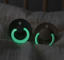 Load image into Gallery viewer, BIBS Colour GLOW 2 Pack Pacifiers