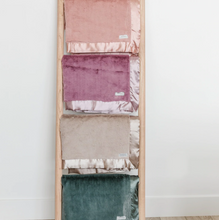 Load image into Gallery viewer, Mauve Satin Border Receiving Blanket