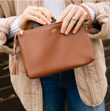 Load image into Gallery viewer, Cognac Classic Zip Pouch