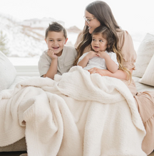 Load image into Gallery viewer, Ivory Bamboni Extra Large Throw Blanket
