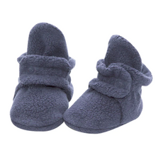 Load image into Gallery viewer, Denim Navy Fleece Booties