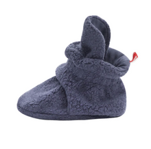 Load image into Gallery viewer, Denim Navy Fleece Booties