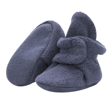 Load image into Gallery viewer, Denim Navy Fleece Booties