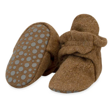 Load image into Gallery viewer, Mocha Fleece Gripper Bootie