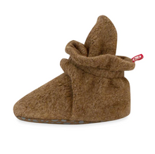 Load image into Gallery viewer, Mocha Fleece Gripper Bootie