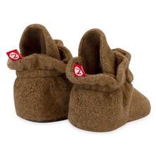 Load image into Gallery viewer, Mocha Fleece Gripper Bootie