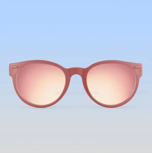 Load image into Gallery viewer, Dusty Rose Round Sunglasses Mirrored Rose Gold