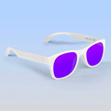 Load image into Gallery viewer, White Mirrored Purple Sunglasses