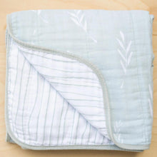 Load image into Gallery viewer, Olive Branch Cotton 4-Layer Muslin Quilt