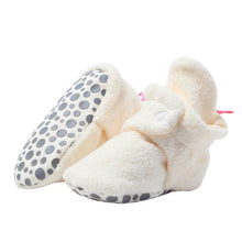 Load image into Gallery viewer, Cream Fleece Gripper Bootie