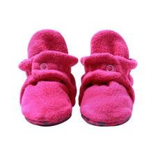 Load image into Gallery viewer, Fuchsia Fleece Gripper Bootie