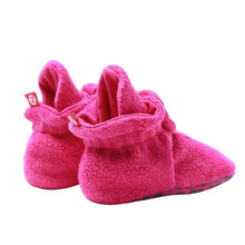 Load image into Gallery viewer, Fuchsia Fleece Gripper Bootie