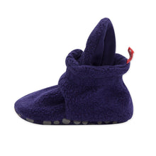 Load image into Gallery viewer, True Navy Fleece Gripper Bootie