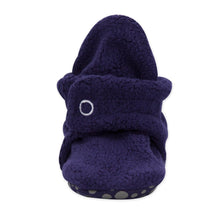 Load image into Gallery viewer, True Navy Fleece Gripper Bootie