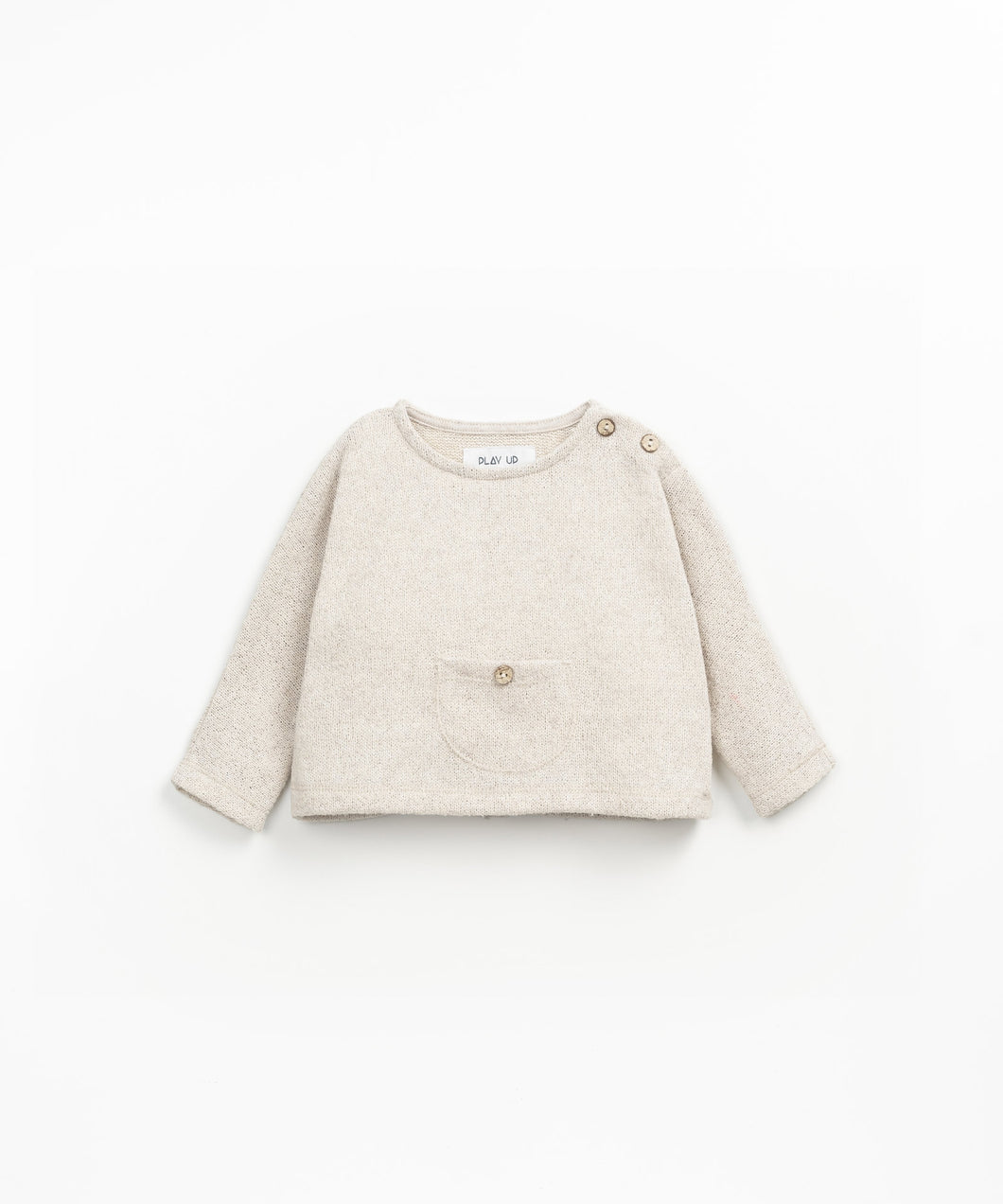 Heathered Oat Pocket Sweater
