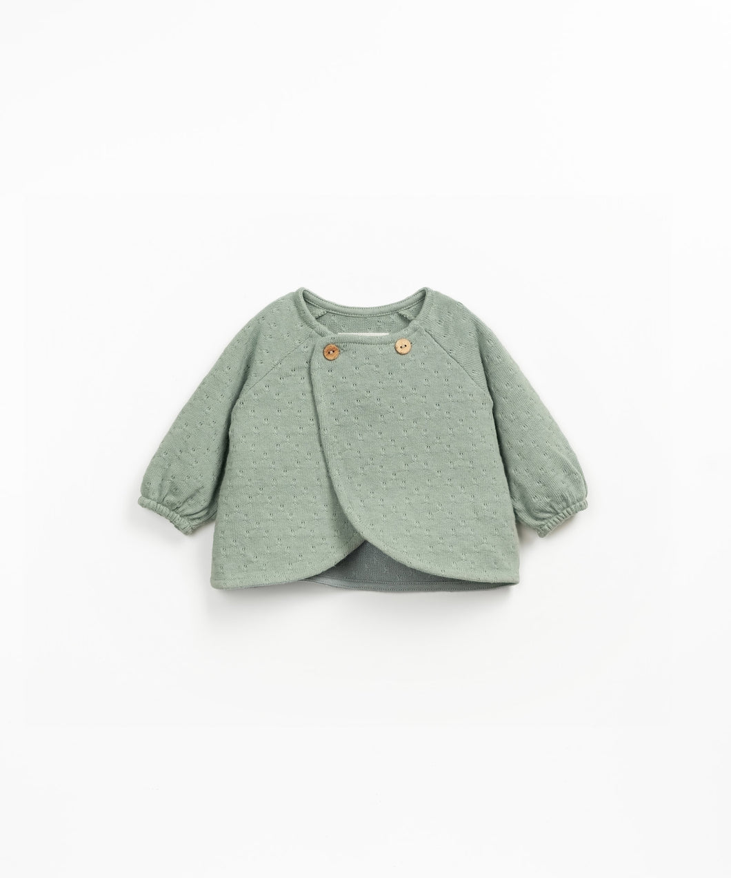 Sage Wrap Pointelle Sweater