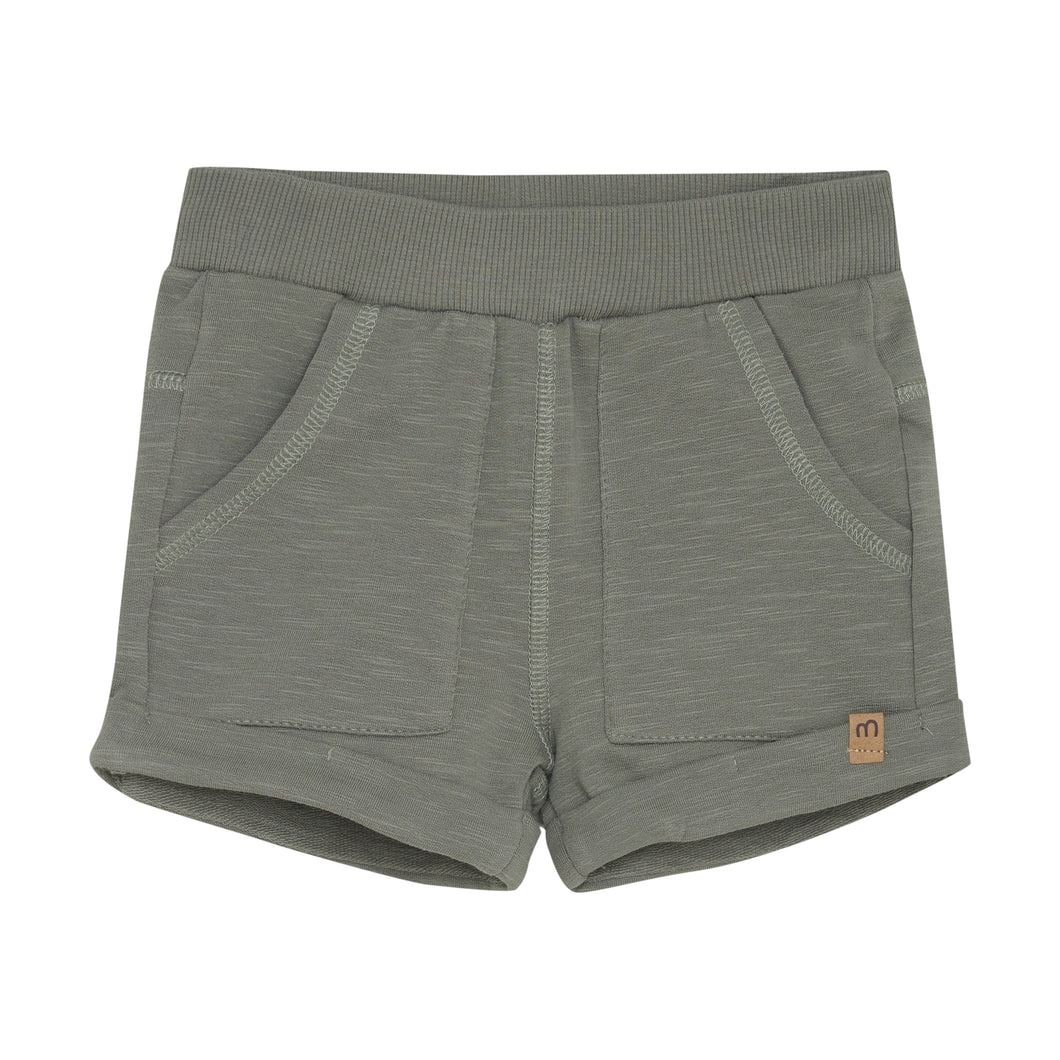 Olive Green French Terry Shorts