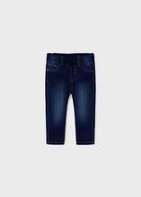 Load image into Gallery viewer, Dark Wash Double Heart Stitched Jegging
