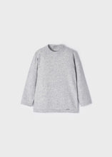 Load image into Gallery viewer, Light Grey Ribbed Neck Long Sleeve

