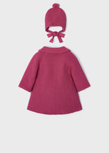 Load image into Gallery viewer, Cranberry Knit Line Jacket &amp; Hat Set
