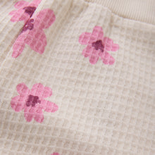 Load image into Gallery viewer, Pink Flower Waffle Shorts
