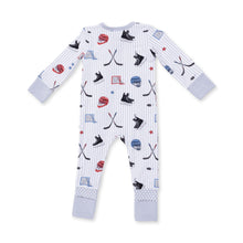 Load image into Gallery viewer, Hockey Stripe 2-Way Zipper Romper

