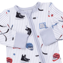 Load image into Gallery viewer, Hockey Stripe 2-Way Zipper Romper

