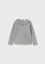 Load image into Gallery viewer, Grey Collared Rib Knit Top
